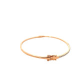 14KT Pink Gold And Round Cut Diamond Bangle