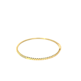 14KT Yellow Gold And Round Cut Diamond Flex Bangle