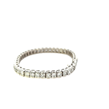 14KT White Gold Half Bezel Straight Line Diamond Bracelet