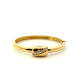 Vintage Piaget 18KT Yellow Gold Round Cut Diamond Bangle