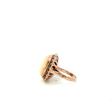 Vintage 14KT Rose Gold Angel Skin Coral Ring