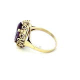 Antique 18KT Yellow Gold Victorian Era Purple Amethyst Ring