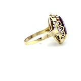 Antique 18KT Yellow Gold Victorian Era Purple Amethyst Ring