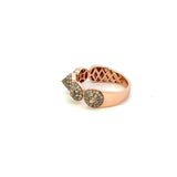 Estate 14KT Rose Gold Diamond Spike Ring