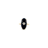 ART DECO ONYX AND DIAMOND RING