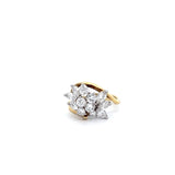 Estate 18KT Yellow Gold And Platinum Diamond Ring