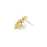 Rare Estate 18KT Yellow Gold Ruby And Diamond Pin