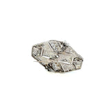 Estate Platinum Old European Cut Diamonds Pin