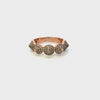 Estate 14KT Rose Gold Diamond Spike Ring