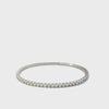 14KT White Gold And Round Cut Diamond Bangle