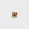 Vintage 14KT Diamond And Ruby Flower Ring