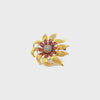 Rare Estate 18KT Yellow Gold Ruby And Diamond Pin