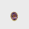 Estate Retro Era 14KT Yellow Gold Amethyst Ring